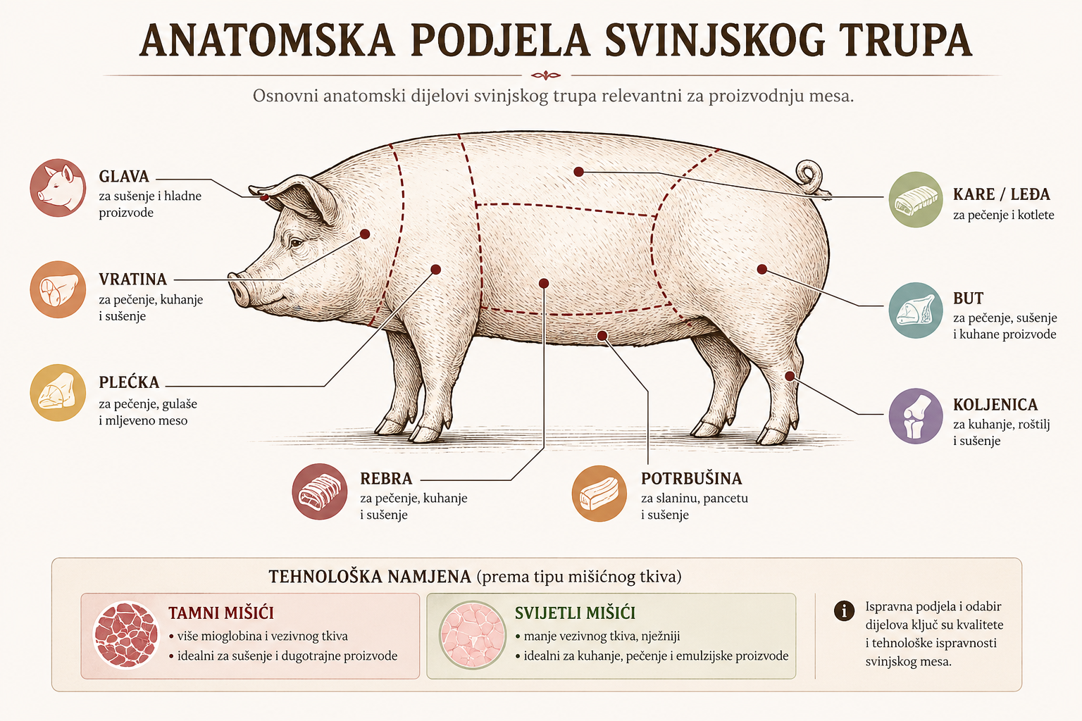 Anatomska podjela svinjskog trupa