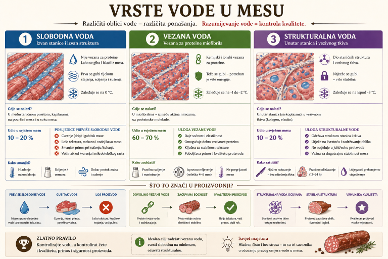 Vrste vode u mesu