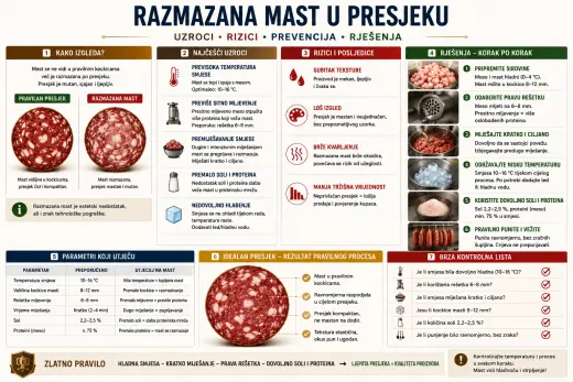 Razmazana mast u presjeku